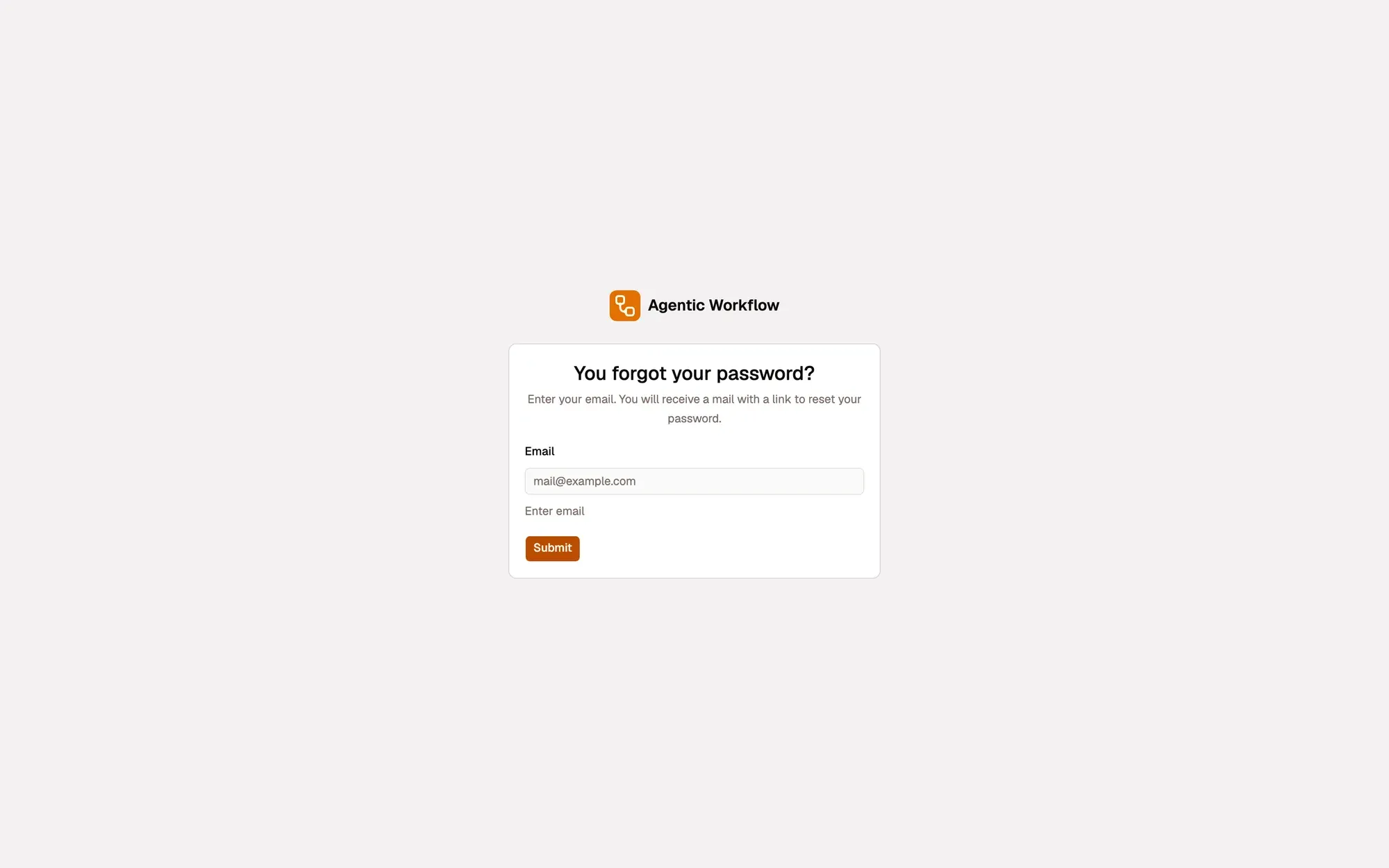 Step 2, close-up of the app: Submit, outlined.