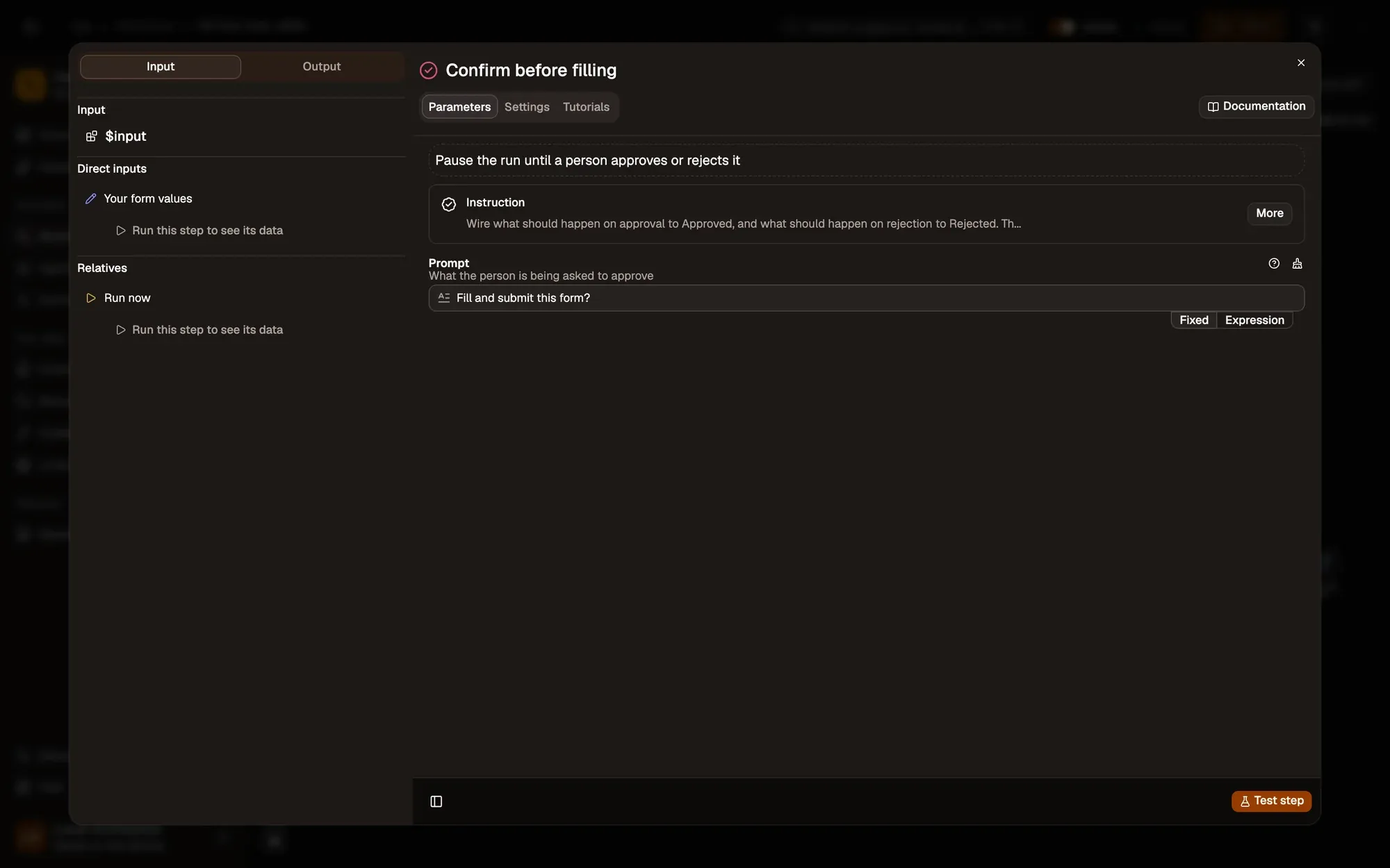 Step 3, close-up of the app: The Prompt field, outlined.